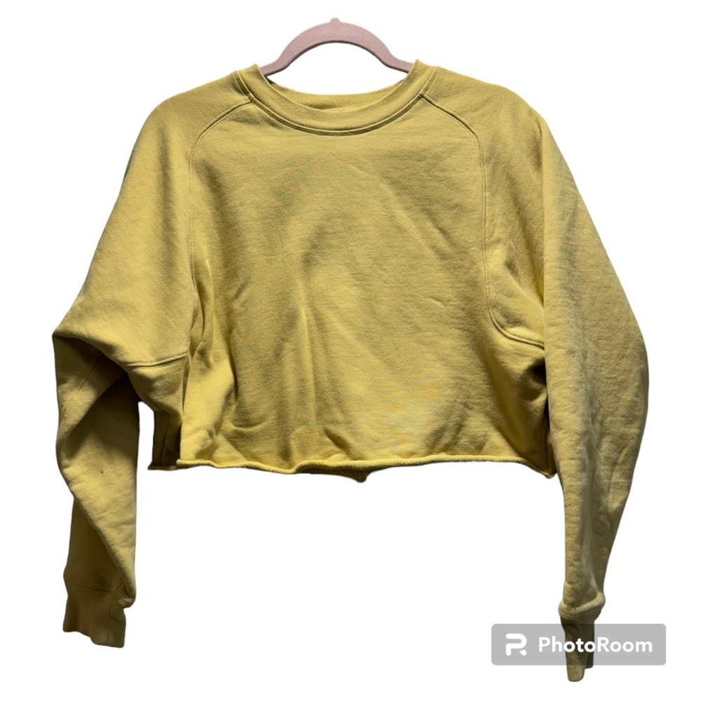 Girlfriend Collective Yellow Crew Neck Sweater